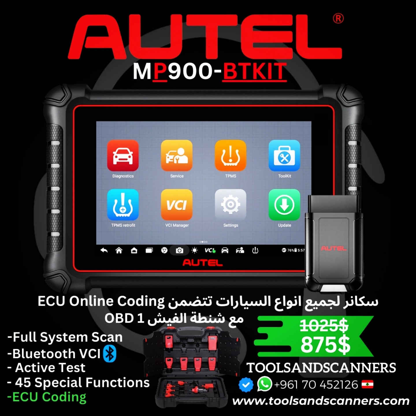 Autel Mp 900 BT Kit