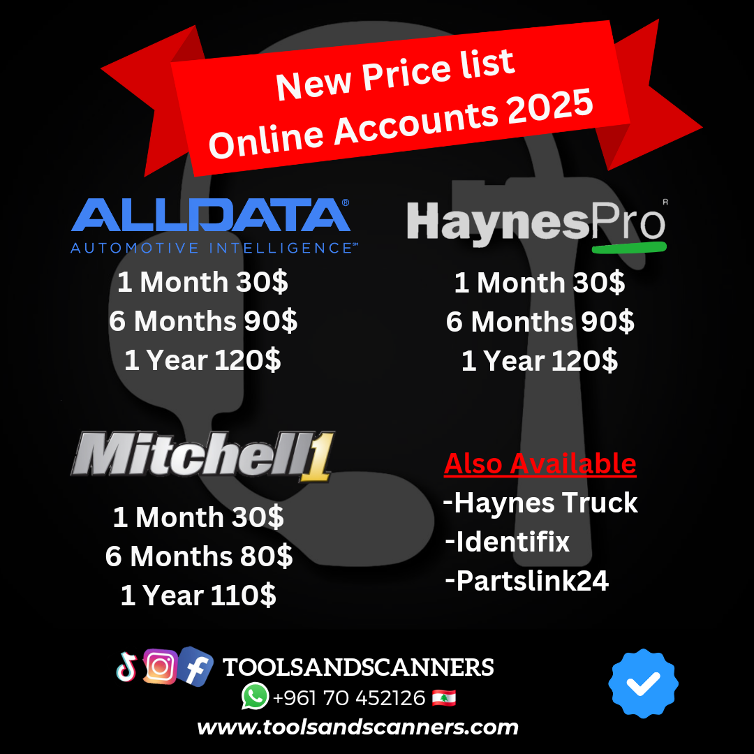 All Data - Haynes Pro - Mitchell1 - Partslink24 - Identifix