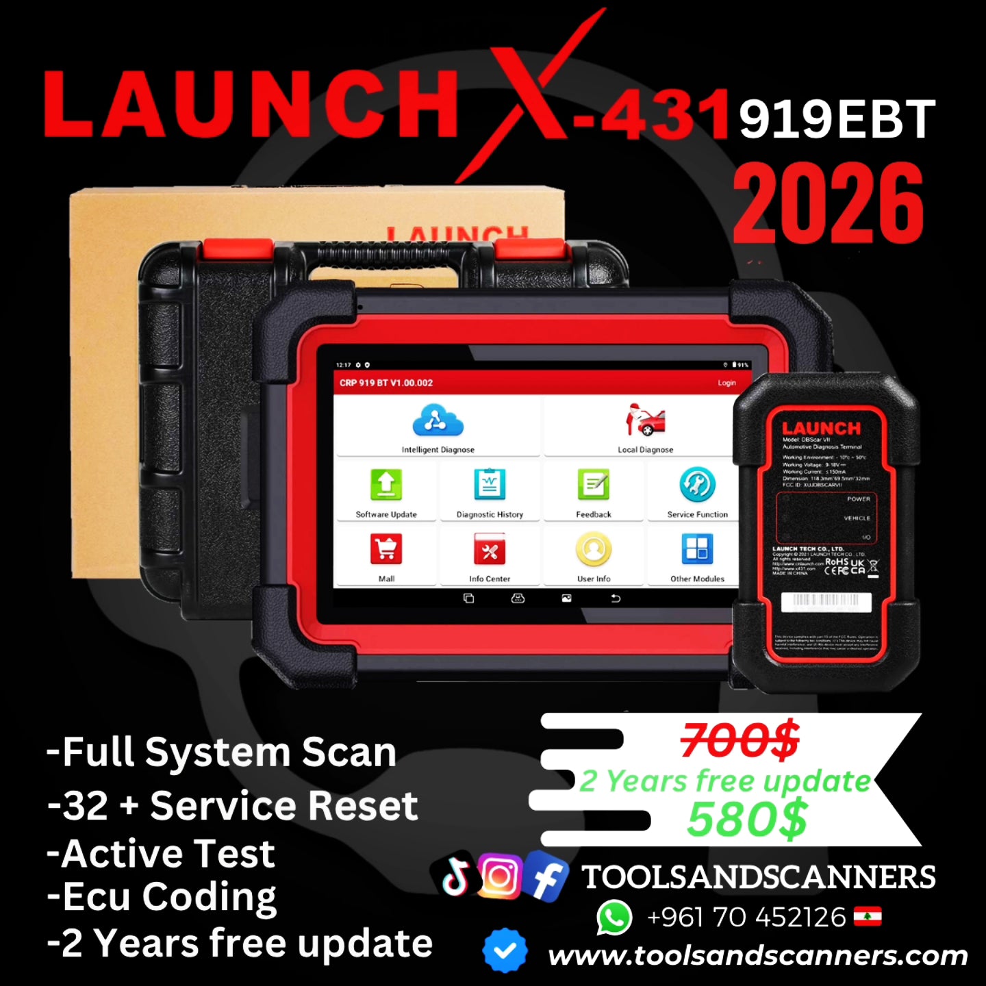 Launch X-431 919 EBT 2026